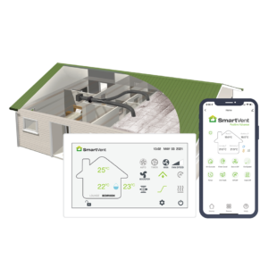 Superheat Electrical Hamilton Waikato - Heat Pump, air conditioning and ventilation Services -Smartvent Positive Advanced Pressure Systems 2 Room System with Controller Image