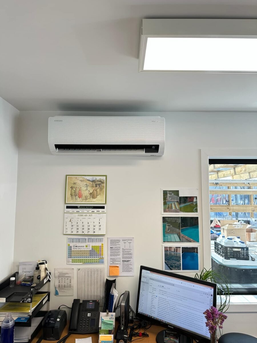 Superheat Electrical Waikato - Heat Pump, air conditioning and ventilation Services - Commercial installation Samsung Heat Pump WindFree