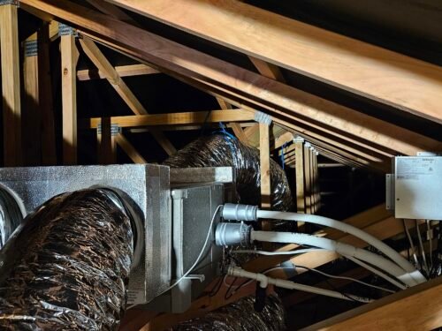 Superheat Electrical Waikato - Heat Pump, air conditioning and ventilation Services - underceiling heat pump installation indoor unit Image installed
