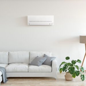 Mitsubishi Electric Lifestyle Photo Heat Pump in lounge area