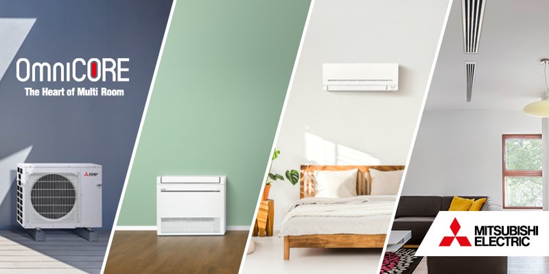 Superheat Electrical Waikato - Heat Pump, air conditioning and ventilation Services - Mitsubishi Electric Omnicore Banner1 Mitsubishi Electric Omnicore Multi-split System