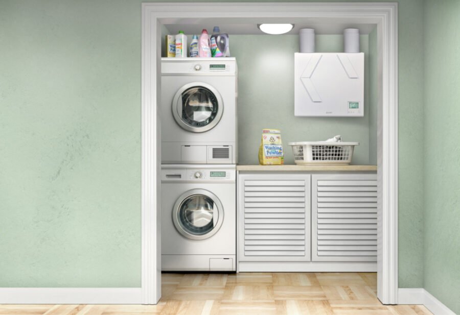 Mitsubishi Electric Lossnay Vertical Waikato In Laundry Area